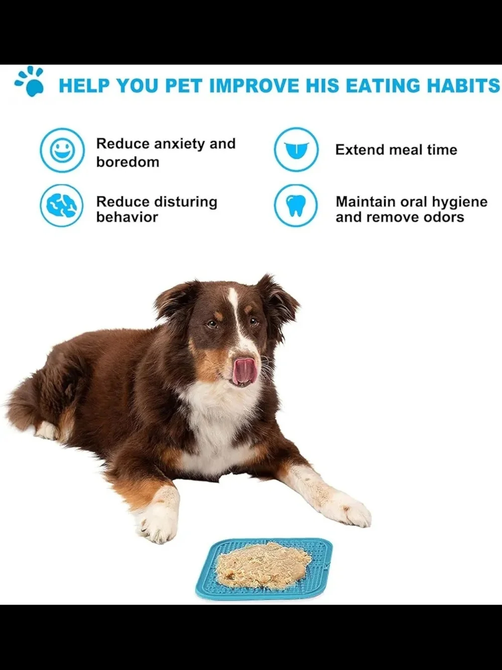 Zonopy Pet Slow Feeder Mat - Light Blue